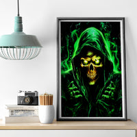 Flame Skull Canvas Wall Art Of Course I'm Going To Hell I'm Just Here To Pick You Up - Wonder Print Shop
