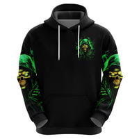 Flame Skull Hoodie Of Course I'm Going To Hell I'm Just Here To Pick You Up - Wonder Print Shop