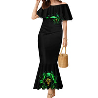 Flame Skull Mermaid Dress Of Course I'm Going To Hell I'm Just Here To Pick You Up - Wonder Print Shop