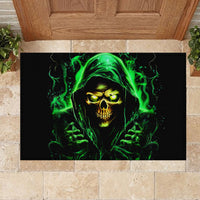 Flame Skull Rubber Doormat Of Course I'm Going To Hell I'm Just Here To Pick You Up - Wonder Print Shop