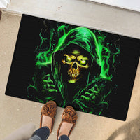 Flame Skull Rubber Doormat Of Course I'm Going To Hell I'm Just Here To Pick You Up - Wonder Print Shop