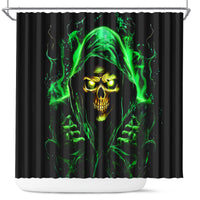 Flame Skull Shower Curtain Of Course I'm Going To Hell I'm Just Here To Pick You Up