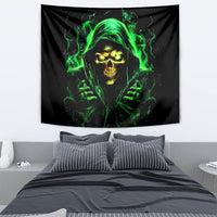 Flame Skull Tapestry Of Course I'm Going To Hell I'm Just Here To Pick You Up - Wonder Print Shop