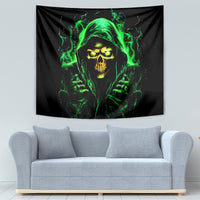 Flame Skull Tapestry Of Course I'm Going To Hell I'm Just Here To Pick You Up - Wonder Print Shop