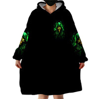 Flame Skull Wearable Blanket Hoodie Of Course I'm Going To Hell I'm Just Here To Pick You Up - Wonder Print Shop