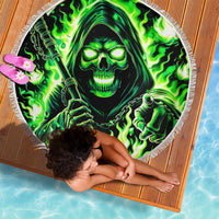 Flame Reaper Skull Beach Blanket Stop Asking Why I'm An Asshole I Don't Ask Why You So Stupid - Wonder Print Shop