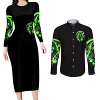 Flame Reaper Skull Couples Matching Long Sleeve Bodycon Dress and Long Sleeve Button Shirt Stop Asking Why I'm An Asshole I Don't Ask Why You So Stupid - Wonder Print Shop