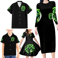 Flame Reaper Skull Family Matching Long Sleeve Bodycon Dress and Hawaiian Shirt Stop Asking Why I'm An Asshole I Don't Ask Why You So Stupid - Wonder Print Shop