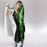 Flame Reaper Skull Hooded Blanket Stop Asking Why I'm An Asshole I Don't Ask Why You So Stupid