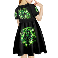 Flame Reaper Skull Kid Short Sleeve Dress Stop Asking Why I'm An Asshole I Don't Ask Why You So Stupid - Wonder Print Shop