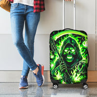 Flame Reaper Skull Luggage Cover Stop Asking Why I'm An Asshole I Don't Ask Why You So Stupid - Wonder Print Shop