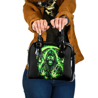 Flame Reaper Skull Shoulder Handbag Stop Asking Why I'm An Asshole I Don't Ask Why You So Stupid