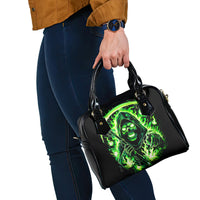 Flame Reaper Skull Shoulder Handbag Stop Asking Why I'm An Asshole I Don't Ask Why You So Stupid