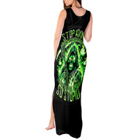 Flame Reaper Skull Tank Maxi Dress Stop Asking Why I'm An Asshole I Don't Ask Why You So Stupid - Wonder Print Shop