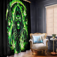 Flame Reaper Skull Window Curtain Stop Asking Why I'm An Asshole I Don't Ask Why You So Stupid - Wonder Print Shop