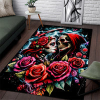 Couple Skull Area Rug From Our Firse Kiss - Wonder Print Shop