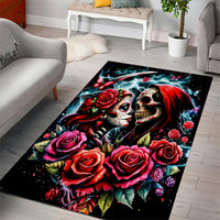 Couple Skull Area Rug From Our Firse Kiss - Wonder Print Shop