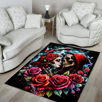 Couple Skull Area Rug From Our Firse Kiss - Wonder Print Shop
