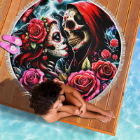 Couple Skull Beach Blanket From Our Firse Kiss - Wonder Print Shop