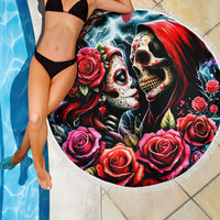 Couple Skull Beach Blanket From Our Firse Kiss - Wonder Print Shop
