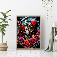 Couple Skull Canvas Wall Art From Our Firse Kiss - Wonder Print Shop