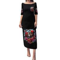 Couple Skull Family Matching Puletasi and Hawaiian Shirt From Our Firse Kiss - Wonder Print Shop