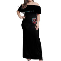 Couple Skull Off Shoulder Maxi Dress From Our Firse Kiss - Wonder Print Shop
