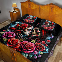 Couple Skull Quilt Bed Set From Our Firse Kiss - Wonder Print Shop