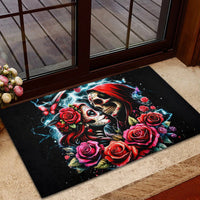 Couple Skull Rubber Doormat From Our Firse Kiss - Wonder Print Shop
