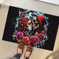 Couple Skull Rubber Doormat From Our Firse Kiss - Wonder Print Shop