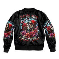 Couple Skull Sleeve Zip Bomber Jacket From Our Firse Kiss - Wonder Print Shop