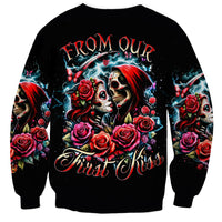 Couple Skull Sweatshirt From Our Firse Kiss - Wonder Print Shop