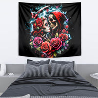 Couple Skull Tapestry From Our Firse Kiss - Wonder Print Shop