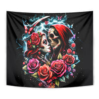 Couple Skull Tapestry From Our Firse Kiss - Wonder Print Shop