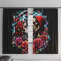 Couple Skull Window Curtain From Our Firse Kiss - Wonder Print Shop