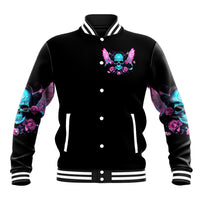Fairy Skull Baseball Jacket The Good Girl In Me Got Tired Of The Bullshit - Wonder Print Shop