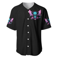 Fairy Skull Baseball Jersey The Good Girl In Me Got Tired Of The Bullshit - Wonder Print Shop