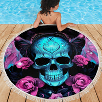 Fairy Skull Beach Blanket The Good Girl In Me Got Tired Of The Bullshit - Wonder Print Shop