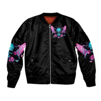 Fairy Skull Bomber Jacket The Good Girl In Me Got Tired Of The Bullshit - Wonder Print Shop