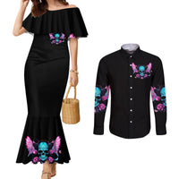 Fairy Skull Couples Matching Mermaid Dress and Long Sleeve Button Shirt The Good Girl In Me Got Tired Of The Bullshit