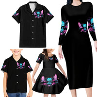 Fairy Skull Family Matching Long Sleeve Bodycon Dress and Hawaiian Shirt The Good Girl In Me Got Tired Of The Bullshit - Wonder Print Shop