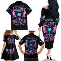 Fairy Skull Family Matching Off Shoulder Long Sleeve Dress and Hawaiian Shirt The Good Girl In Me Got Tired Of The Bullshit - Wonder Print Shop