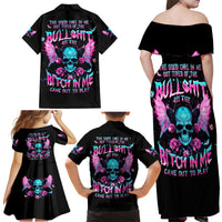 Fairy Skull Family Matching Off Shoulder Maxi Dress and Hawaiian Shirt The Good Girl In Me Got Tired Of The Bullshit - Wonder Print Shop