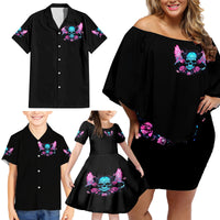 Fairy Skull Family Matching Off Shoulder Short Dress and Hawaiian Shirt The Good Girl In Me Got Tired Of The Bullshit - Wonder Print Shop