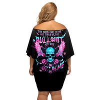 Fairy Skull Family Matching Off Shoulder Short Dress and Hawaiian Shirt The Good Girl In Me Got Tired Of The Bullshit - Wonder Print Shop
