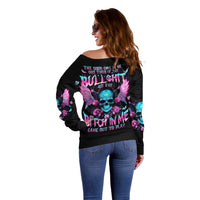 Fairy Skull Off Shoulder Sweater The Good Girl In Me Got Tired Of The Bullshit - Wonder Print Shop