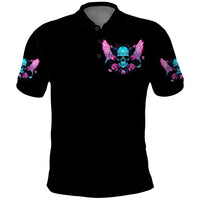Fairy Skull Polo Shirt The Good Girl In Me Got Tired Of The Bullshit - Wonder Print Shop