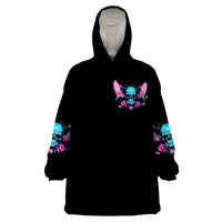 Fairy Skull Wearable Blanket Hoodie The Good Girl In Me Got Tired Of The Bullshit - Wonder Print Shop