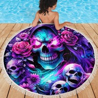 Fairy Skull Beach Blanket The Good Girl In Me Got Tired Of The Bullshit - Wonder Print Shop