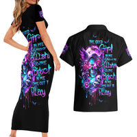 Fairy Skull Couples Matching Short Sleeve Bodycon Dress and Hawaiian Shirt The Good Girl In Me Got Tired Of The Bullshit - Wonder Print Shop
